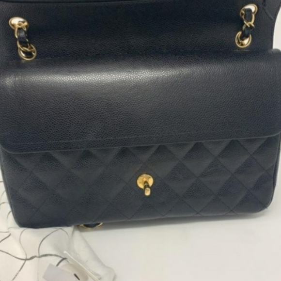 Chanel Caviar Classic Black Jumbo Double Flap GHW - Picture 5 of 6